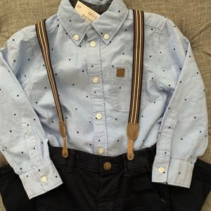 NWT H&M Toddler Shirt and pants with suspenders